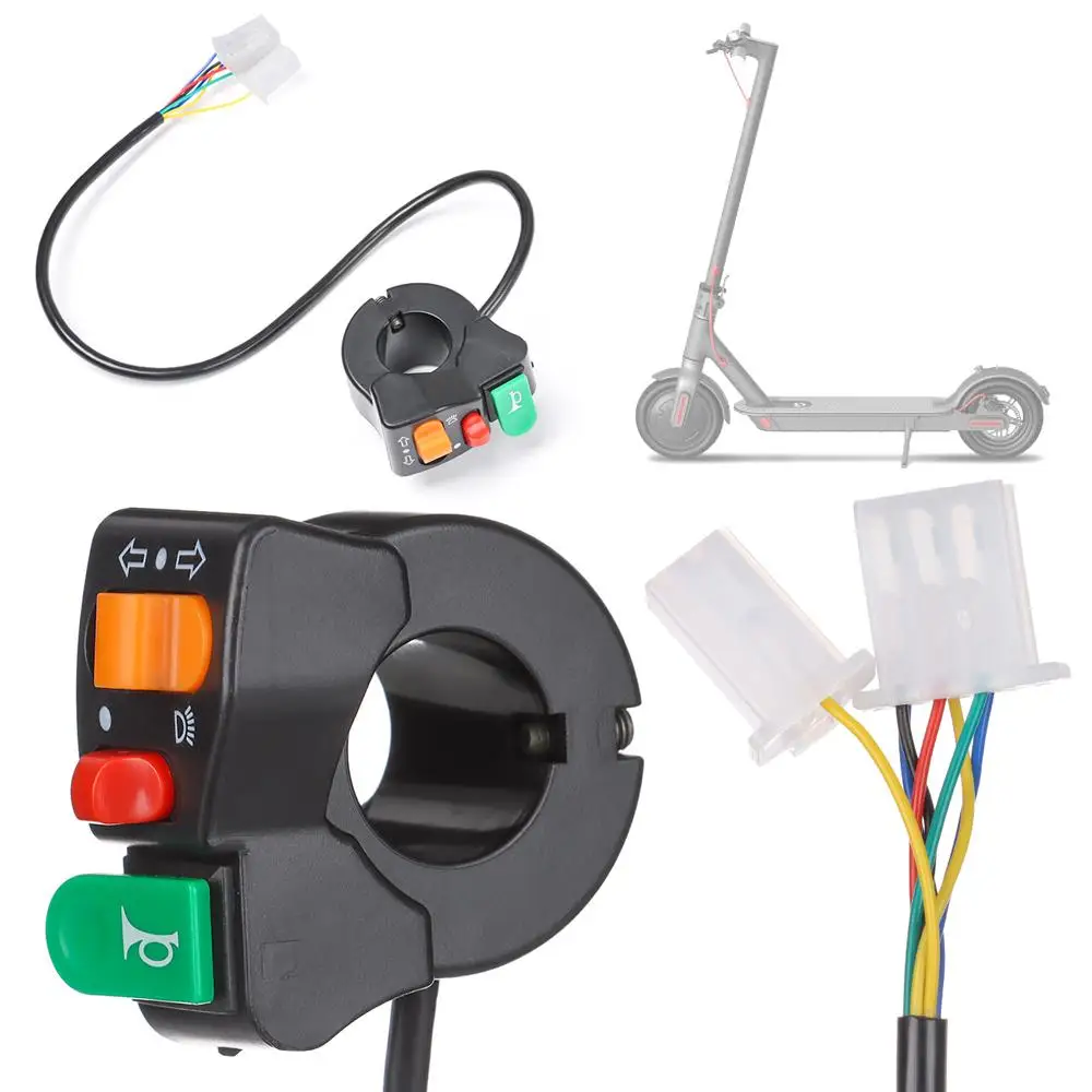 Tool Apply Left Handle Scooter Parts Cornering Lamp Electric Bicycle Accessories On-Off Button 3 In 1 E-bike Switch