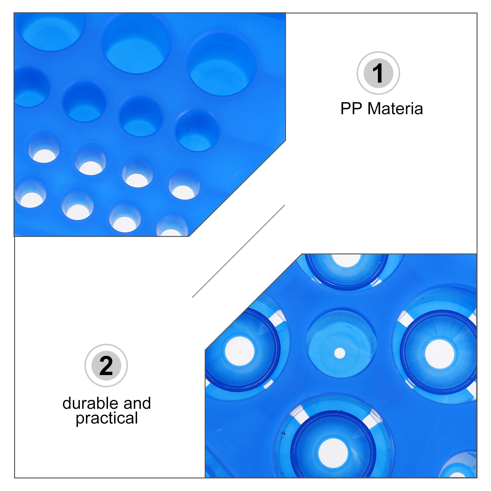 

Test Tube Rack Storage Plastic Test-tube Holder for Nail Convenient Laboratory Stand Pp Empty