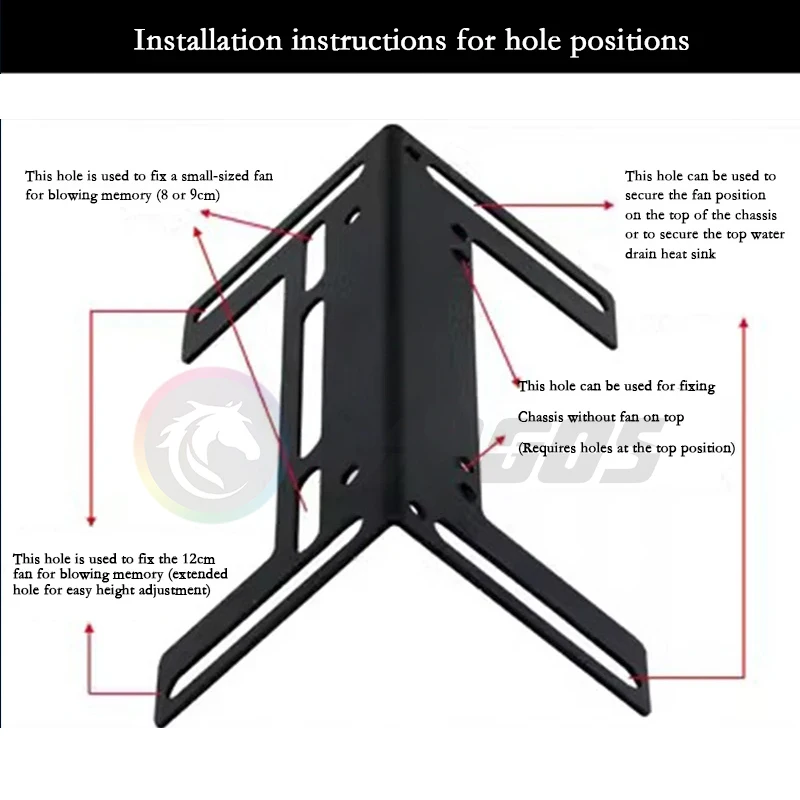 Computer Case Memory 120mm Cooling Fan Support RAM Module Overlocking Cooler Bracket