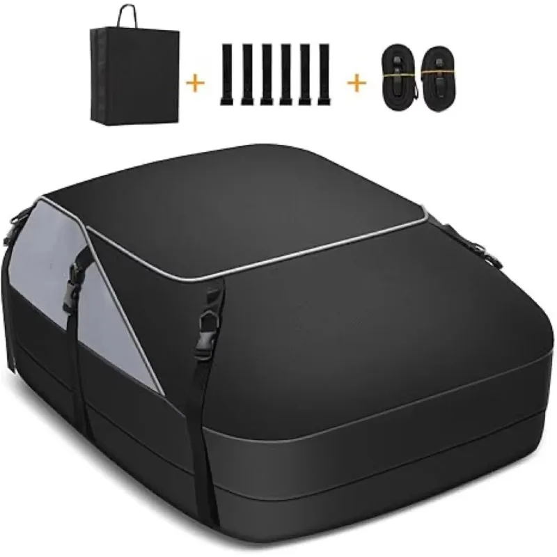 Waterproof 20 cubic foot roof duffel bag carrier for cars with a rack