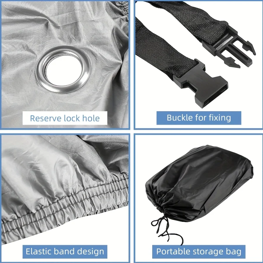 Penutup Hujan Sepeda Motor Universal Penutup Moto Pelindung UV Luar Ruangan Penutup Skuter Anti Debu dan Hujan Aksesori Tahan Air 2025