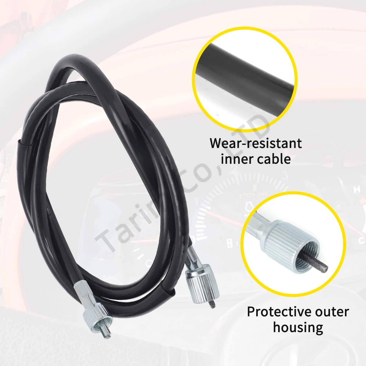 Кабель тахометра для замены для тракторов Kubota L2501, L2502, L3200, L3800 (TC415-34653, TC415-34650)