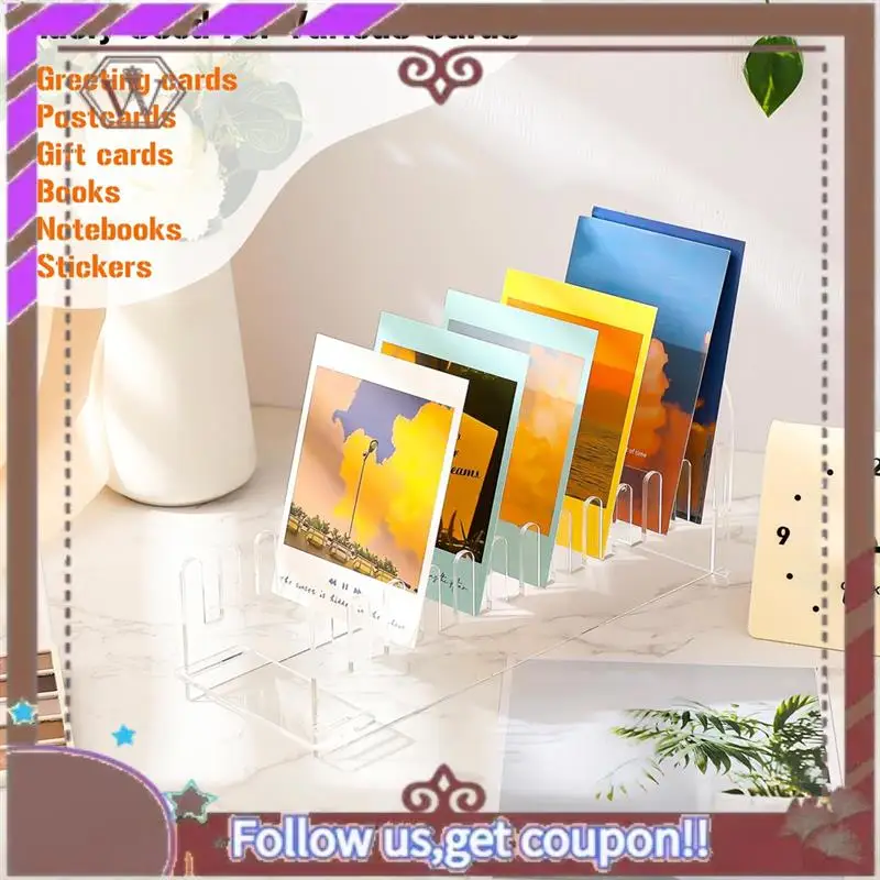 ABBG-2 قطعة 12 الطبقة الاكريليك بطاقات المعايدة عرض موقف المحمولة بطاقة رف شاشة حامل بطاقة بريدية واضحة عرض موقف