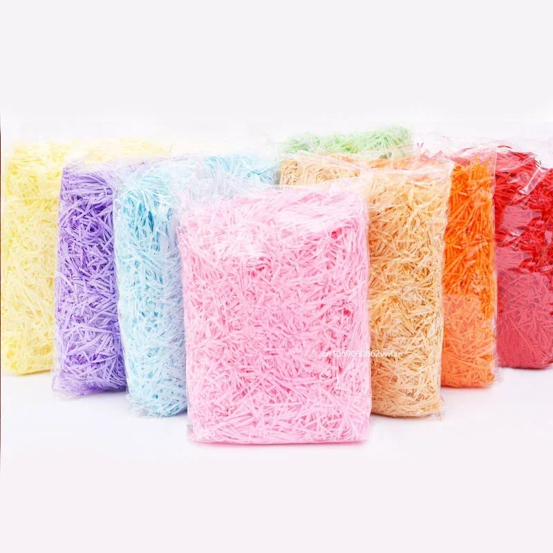 Colorful Shredded Paper Gift Candy Boxes Filler Crinkle Cut Paper Shred Packaging Gift Wedding Birthday Party Favors Decoration