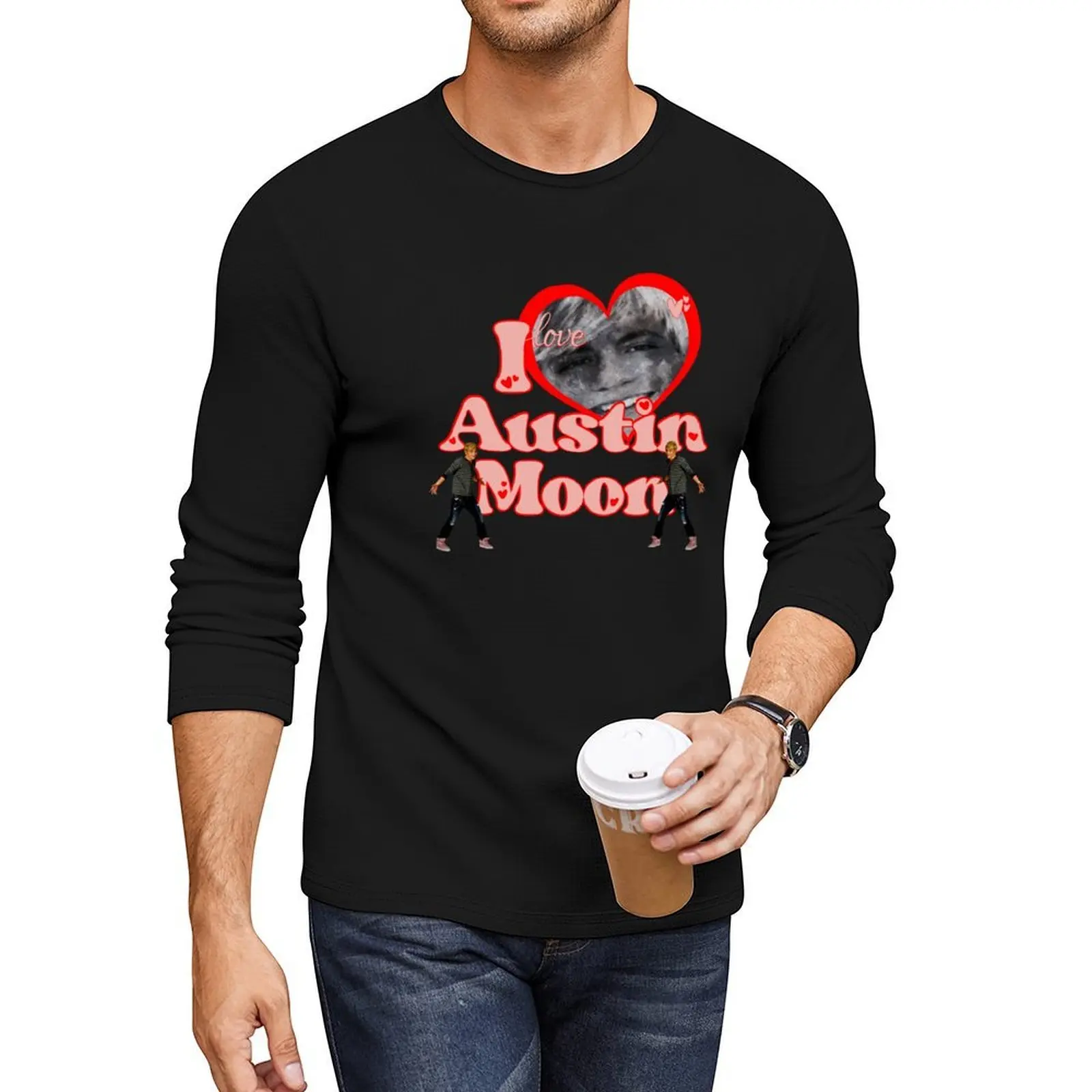 

I Love Austin Moon Long T-Shirt Blouse sports fan t-shirts customized t shirts tees mens graphic t-shirts big and tall