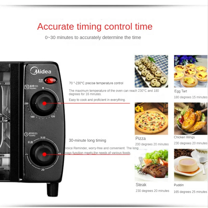 Multifunctional Small Electric Oven Household Mini Independent Temperature Control Mini Oven Baking Cake Kitchen Accessories 오븐