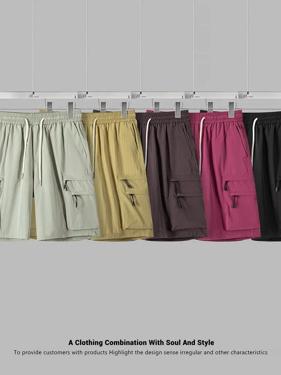 

Dopamine Color Series Smooth Wearable Men's Summer Lightweight Breathable Shorts with Large Pockets Casual Loose Fit Short Pants