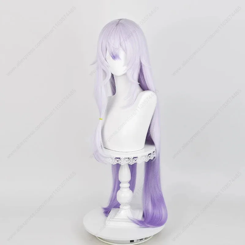 블랙 스완 코스프레 가발 100cm 긴 라이트 퍼플 그라데이션 가발 내열성 합성 머리카락