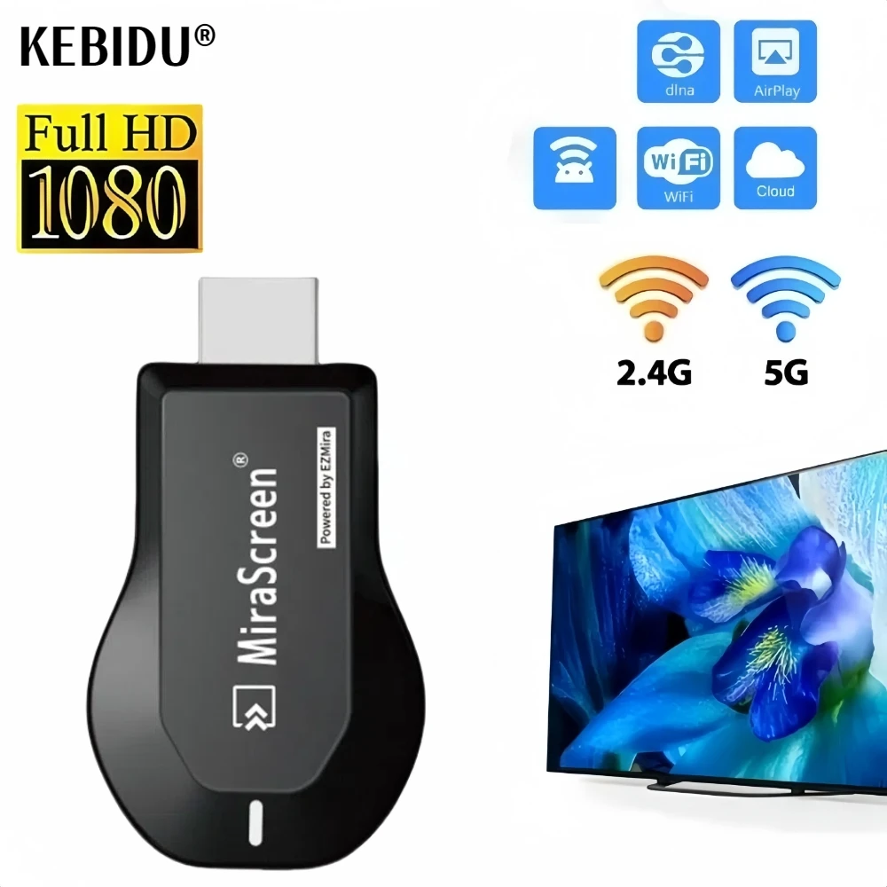 Transmisor inalámbrico de Audio y vídeo M2 Pro, 1080P, WiFi, TV Stick, Dongle de pantalla, compatible con HDMI, proyector de pantalla de TV inteligente para teléfono
