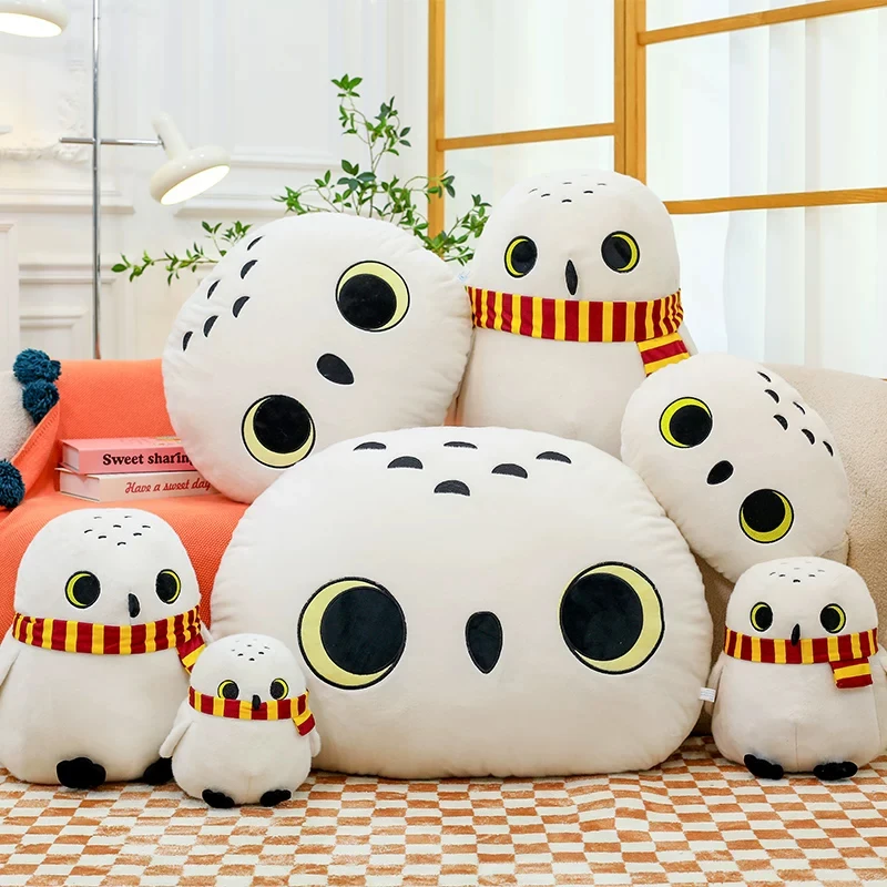 New Large Size 60cm Hedwig Plush Doll Fill Soft Scarf Owl Anime Plush Pillow Dolls Collection Room Ornament Birthday Gift view 2