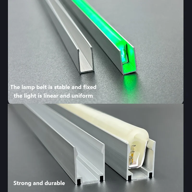 Neon Rope Tube Aluminum Profile Fixed Clip Silicone Diffuser Channel LED WaterproofIP67 Linear Strip Bar Light Holder Accessorie