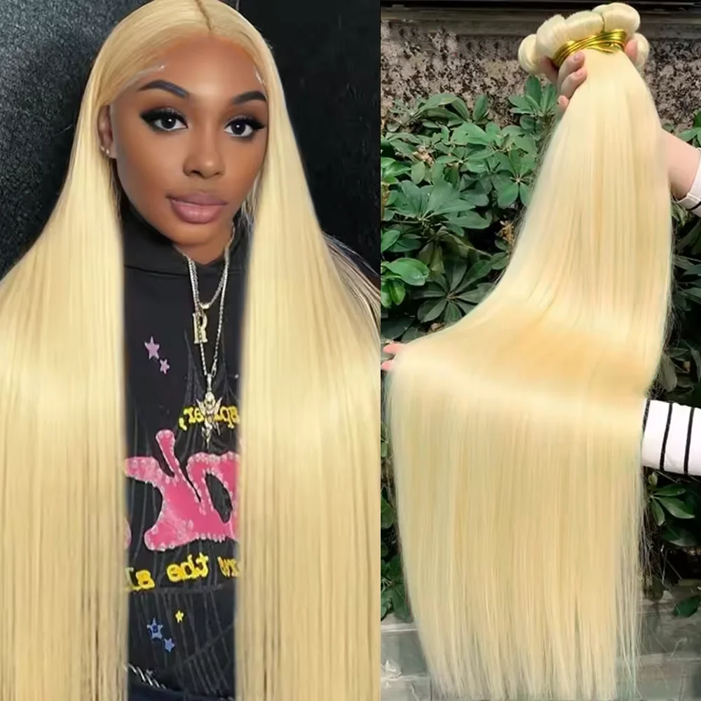 

1/3/4 шт. 613 Светлые прямые пучки волос Бразильские человеческие волосы Remy для наращивания Медовый блондин Пучок 20, 30, 32, 36, 40 дюймов