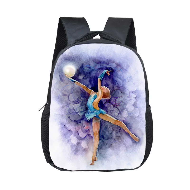 Gymnastics Ballet Art Backpack Baby Girls Kindergarten Bag Children School Bags Kid Toddler School Backpack Diaper Book Bag Gift