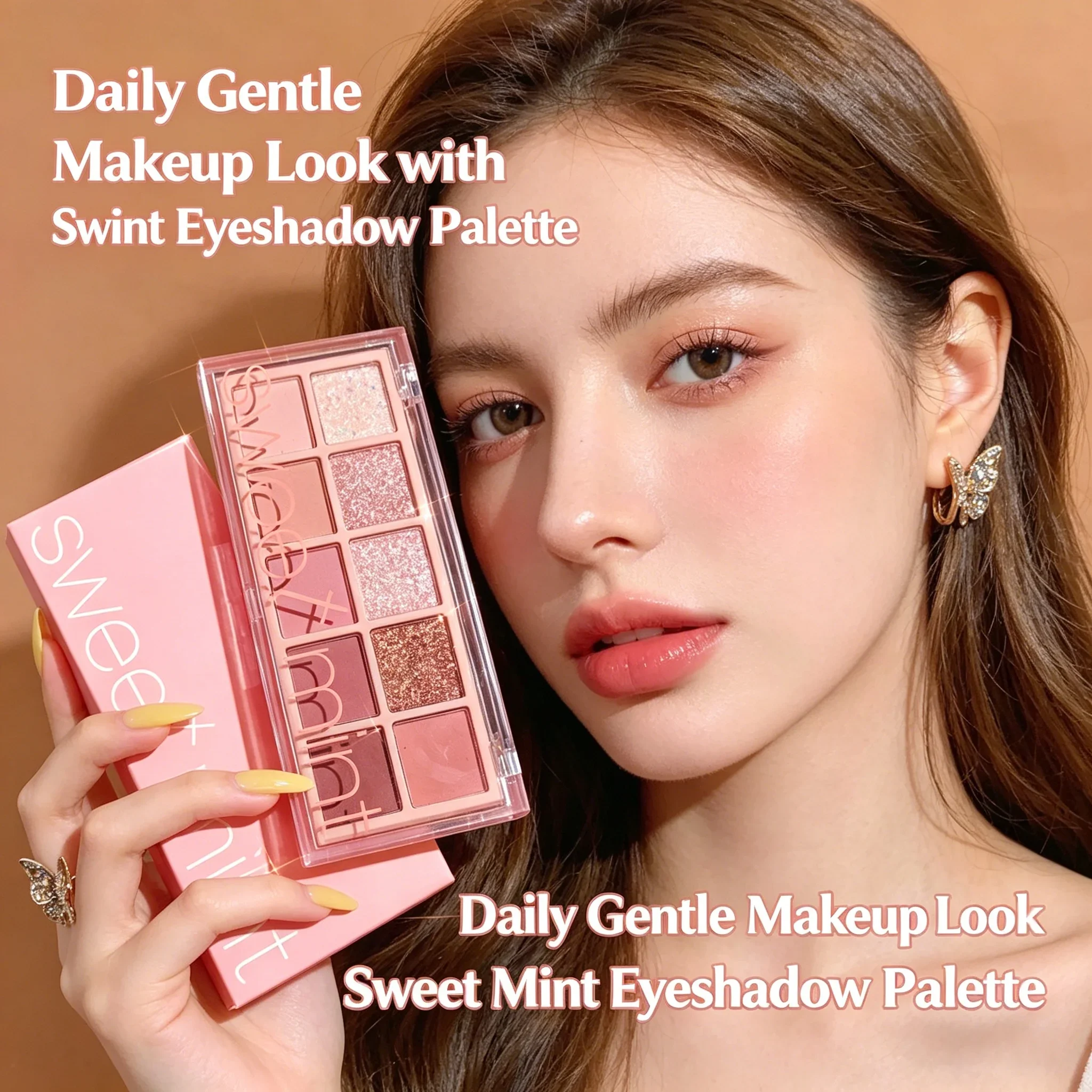 Sweet Mint 10 Colors Eyeshadow Palette - Pearlescent Matte Shimmer Eye Shadow Makeup Set Ideal Gift for Mother's Day