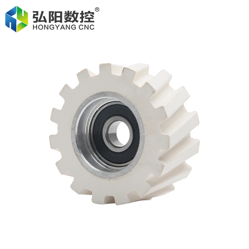ลูกกลิ้งความดันยางทอลายทแยง 65*8/12*28 มม.สีขาวร่องกด Roller เหมาะสําหรับ NANXING ขอบแถบเครื่องไม้เครื่องมือ