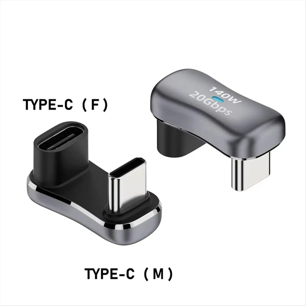 ●180 Degree Angle USB C Adapter USB-C PD Charging Tablet USB C U Shape Converter for Steam Deck Accessories, C-C 20G 140W