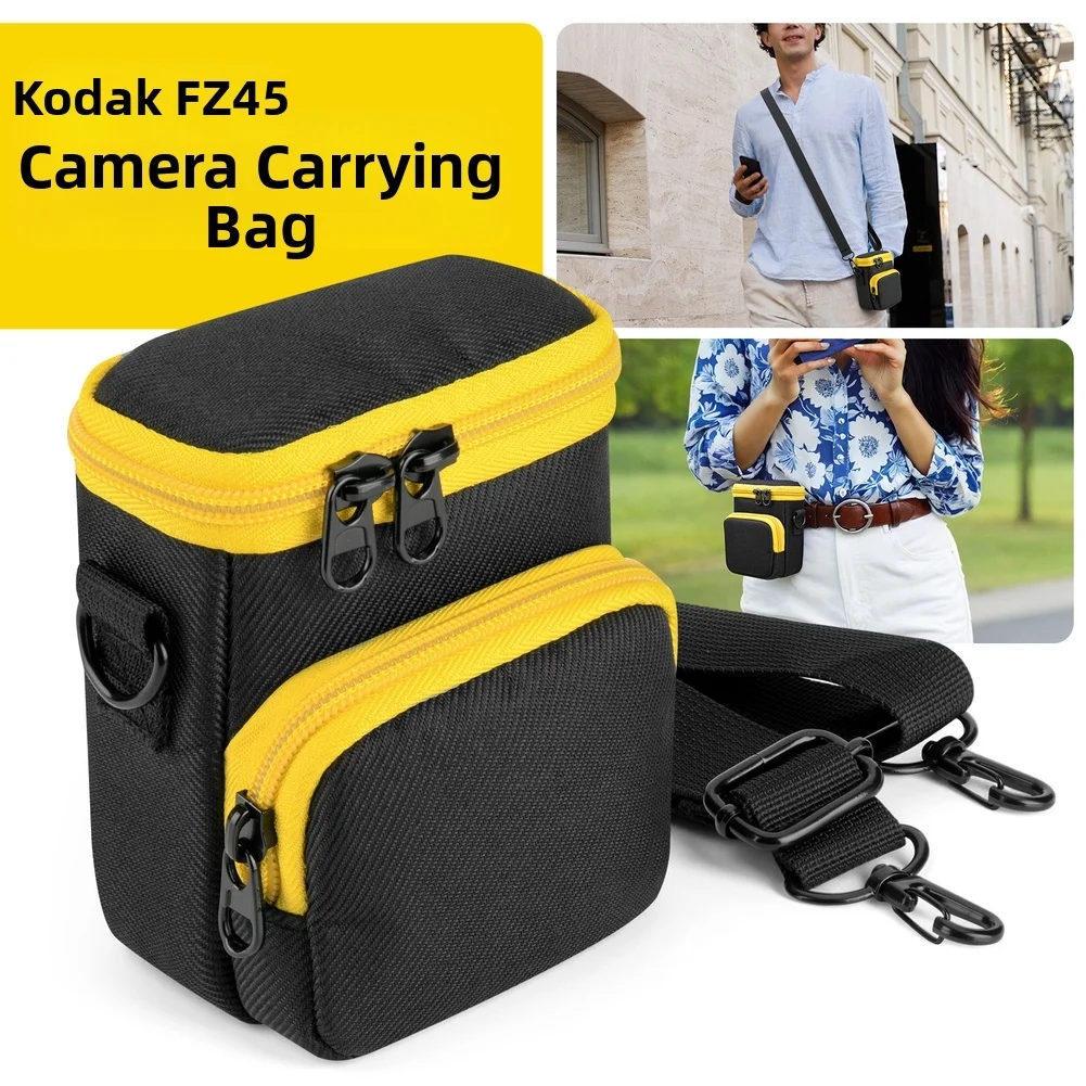Сумка на плечо для камеры Kodak PIXPRO FZ55/FZ45/FZ43, портативная нейлоновая сумка для хранения с двойным карманом на молнии, сменные аксессуары