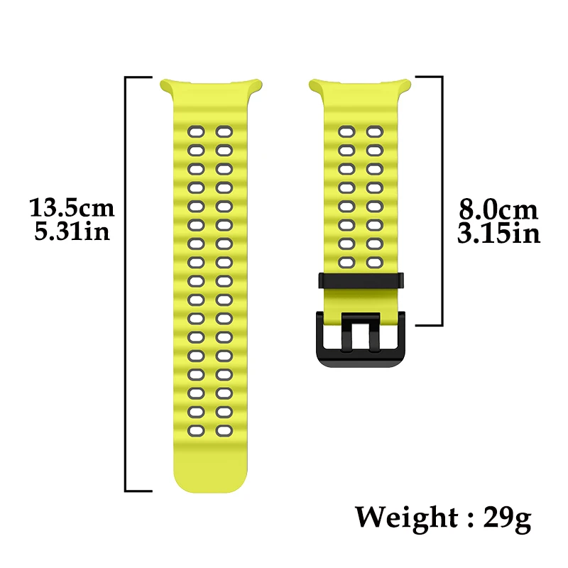 Soft Breathable Strap for Samsung Galaxy Watch Ultra Silicone Wave Double Buckle Watch Strap for Samsung Galaxy Watch Ultra