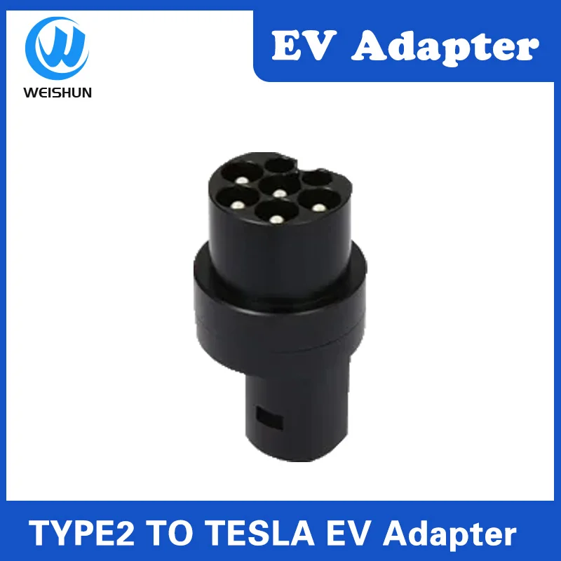 Type 2 To Tesla Adapter DC/AC Type2 Tesla Adaptor EV Charger IEC62196 Socket For Tesla Model S/X/3 Adapter Convertor AC 250V/80A