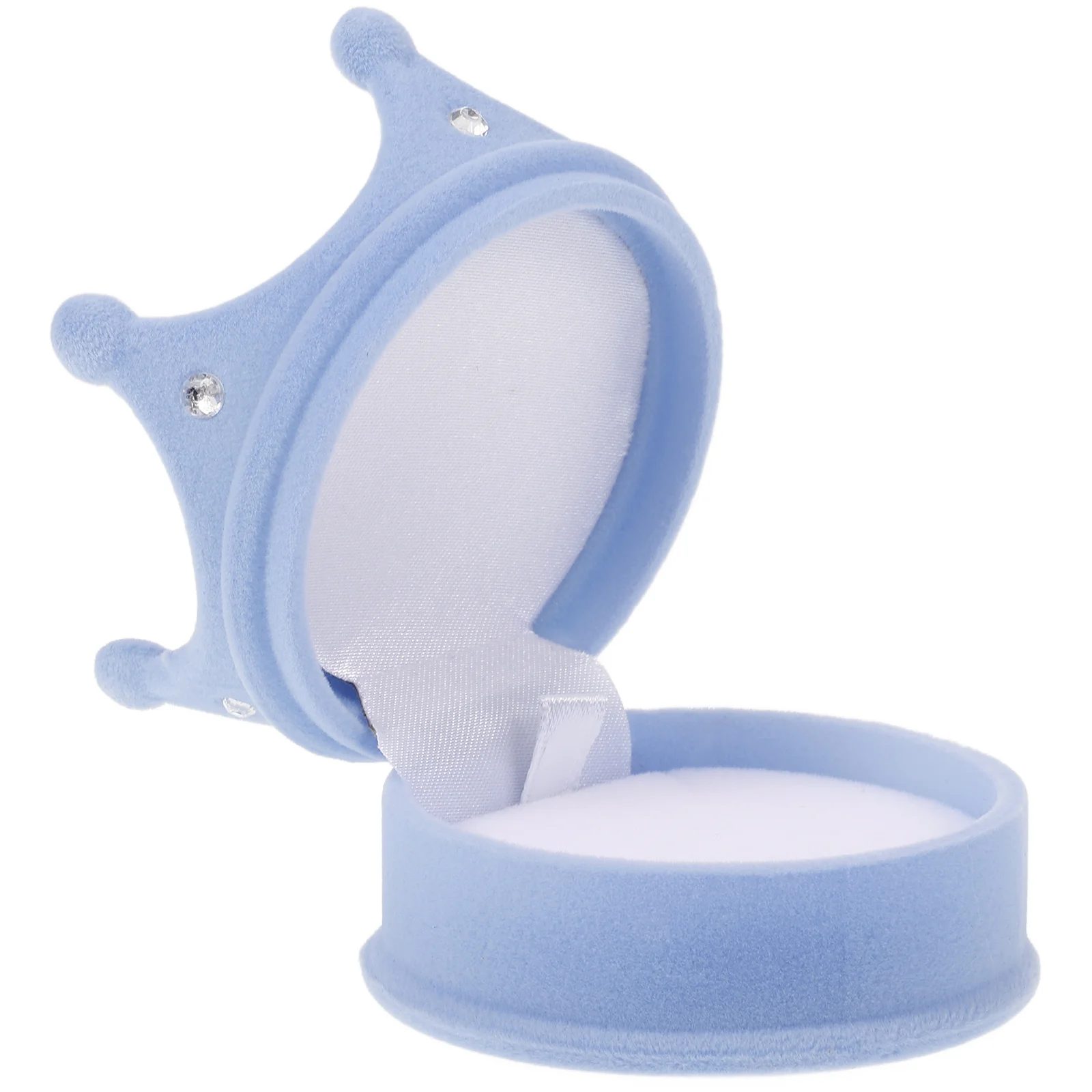 

Коробка для колец в форме короны Стильный органайзер для ювелирных изделий Безопасный материал для колец и сережек Коробка для колец в форме короны Держатель для ювелирных изделий