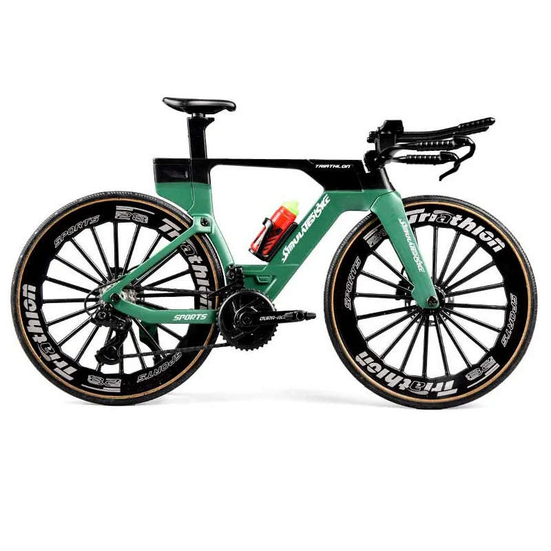 New 1:8 Model Mini Alloy Bicycle With Water Bottle Diecast Metal Toy Bikes Mountain Finger Bicycle Simulation Collection Toys