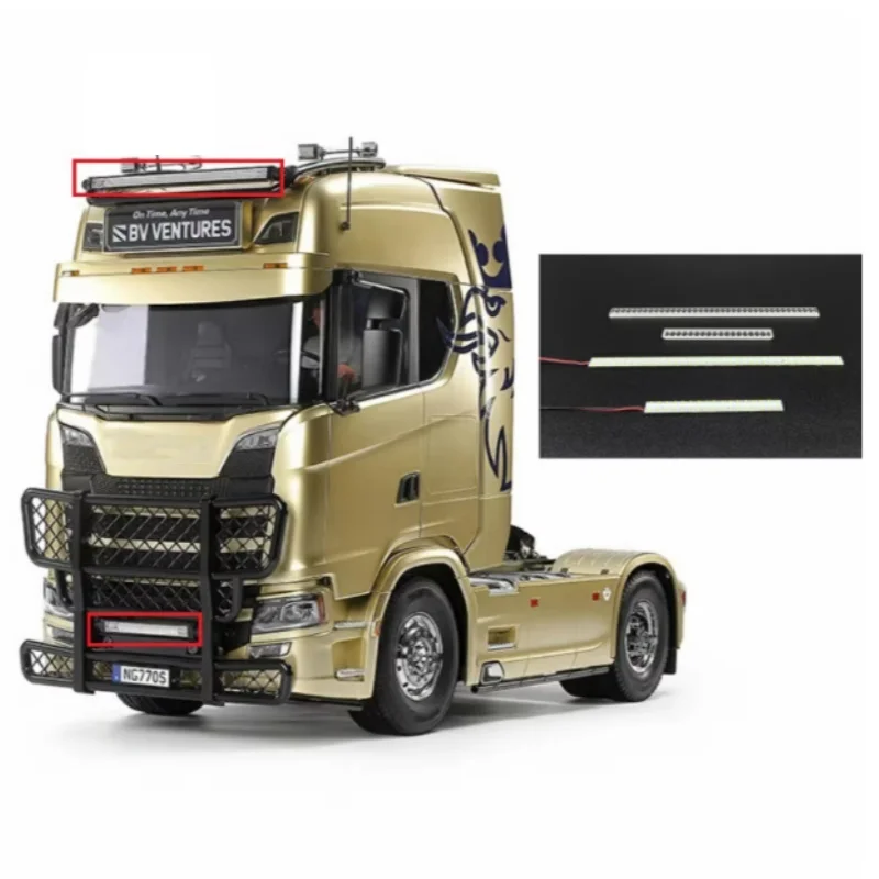 LED 루프 라이트 조종석 스포트라이트 액세서리 1/14 타미야 RC 트럭 트레일러 팁퍼 스카니아 770S 4X2 56379 자동차 부품용