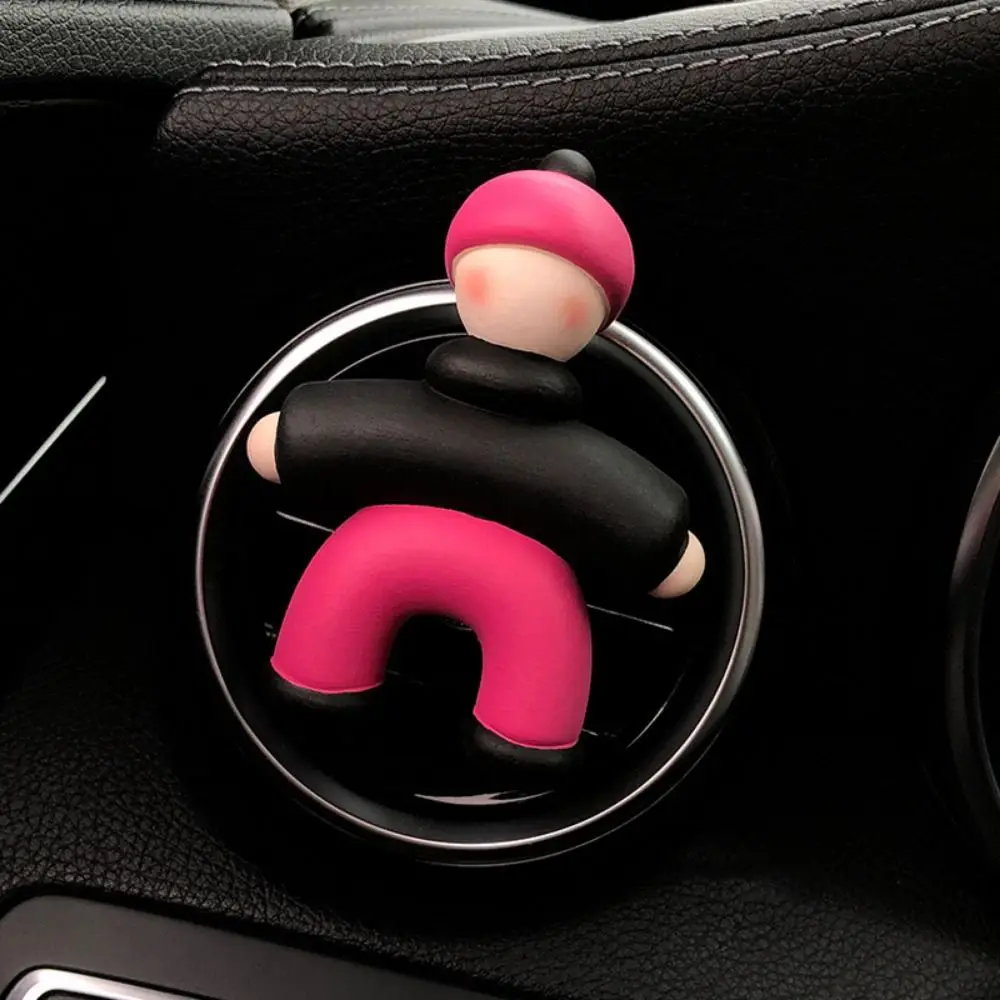 Cute People Shape Car Perfume Clip Non-toxic Odor Removal Car Air Freshener Long Lasting Plaster