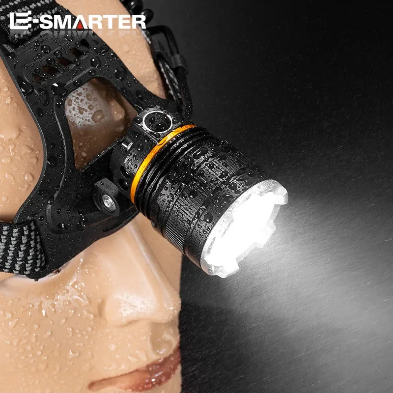 Rechargeable XHP50 LLED Headlamp Waterproof Head Light Fishing Searching Camping Head Flashlight Zoom Lantern