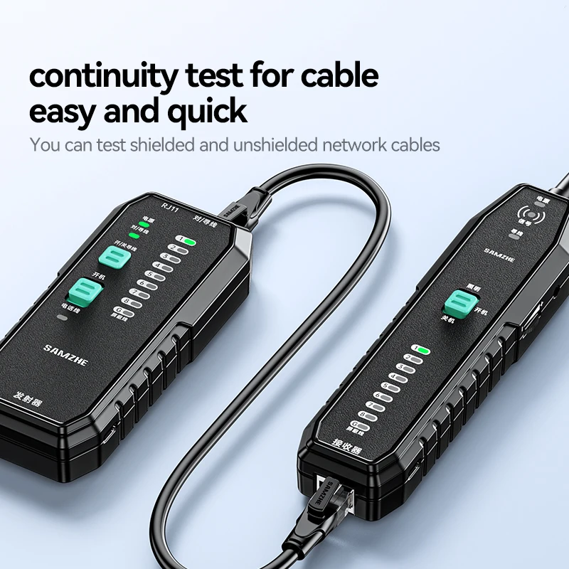 SAMZHE Netwerkkabeltester met optische vermogensmeter VFL Netwerktools RJ11 RJ45/PoE Tester/CAT5 CAT6 Telefoonlijn Trace Meter