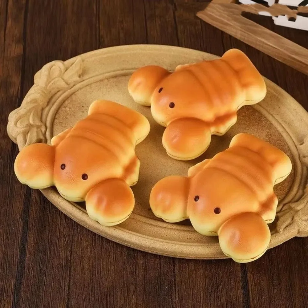 Soft Simulated Toast Cat Squeeze Toy Crab Lobster Cartoon Fidget Toy Pig Sensory Puppy Pinch Toy Practical Jokes