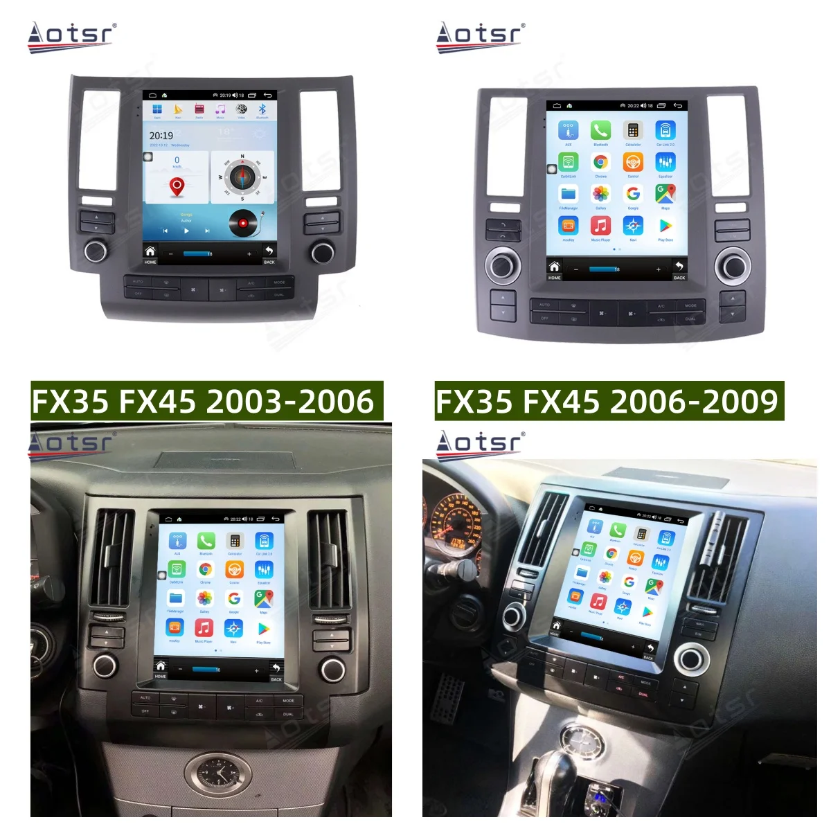 Android 14 Car Multimedia Automotive For Infiniti FX35 FX45 2003-2009 Carplay GPS Navigation Car Radio Stereo Reciever Head Unit