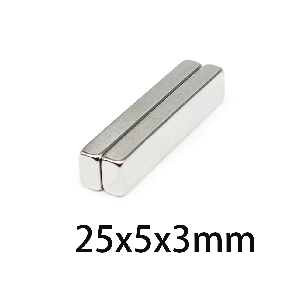 25x3x3  25x5x2 25x5x3 25x5x4 25x5x5 25x8x3 N35 Neodymium Bar Block Strong Magnets Search Magnetic Bar Ndfeb  Motor Generator