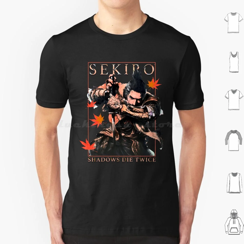 

Video Game Shinobi Sekiro T Shirt Big Size 100% Cotton Sekiro Dark Souls Bloodborne Japan Shinobi Gaming Shadows Die Twice