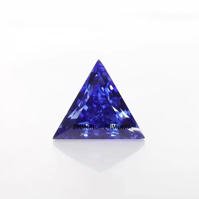 

Wholesale Certified 3x3-6x6mm Loyal Blue Synthetic Sapphire Triangle Cut Stylish Loose Gems for Stud Earrings with AGL Report