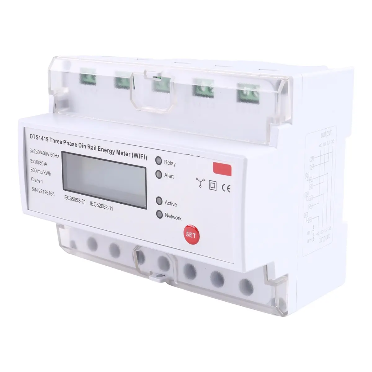 Smart Electricity Meter WIFI Remote Prepaid Electricity Meter Multifunctional 3-Phase Rail Type Home Rlectricity Meter