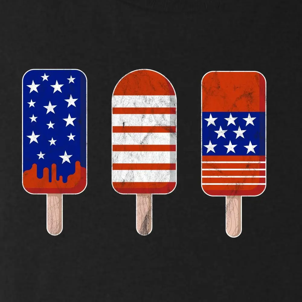 USA Stars and Stripes Popsicles Americana/American Pride Mens Premium Tri Blend T-Shirt