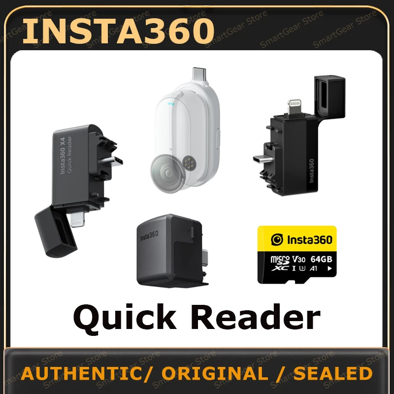 Insta360 Quick Reader (For X4/X3/ACE/ACE PRO/GO 3S/GO 3)- Official 360 Camera Accessories