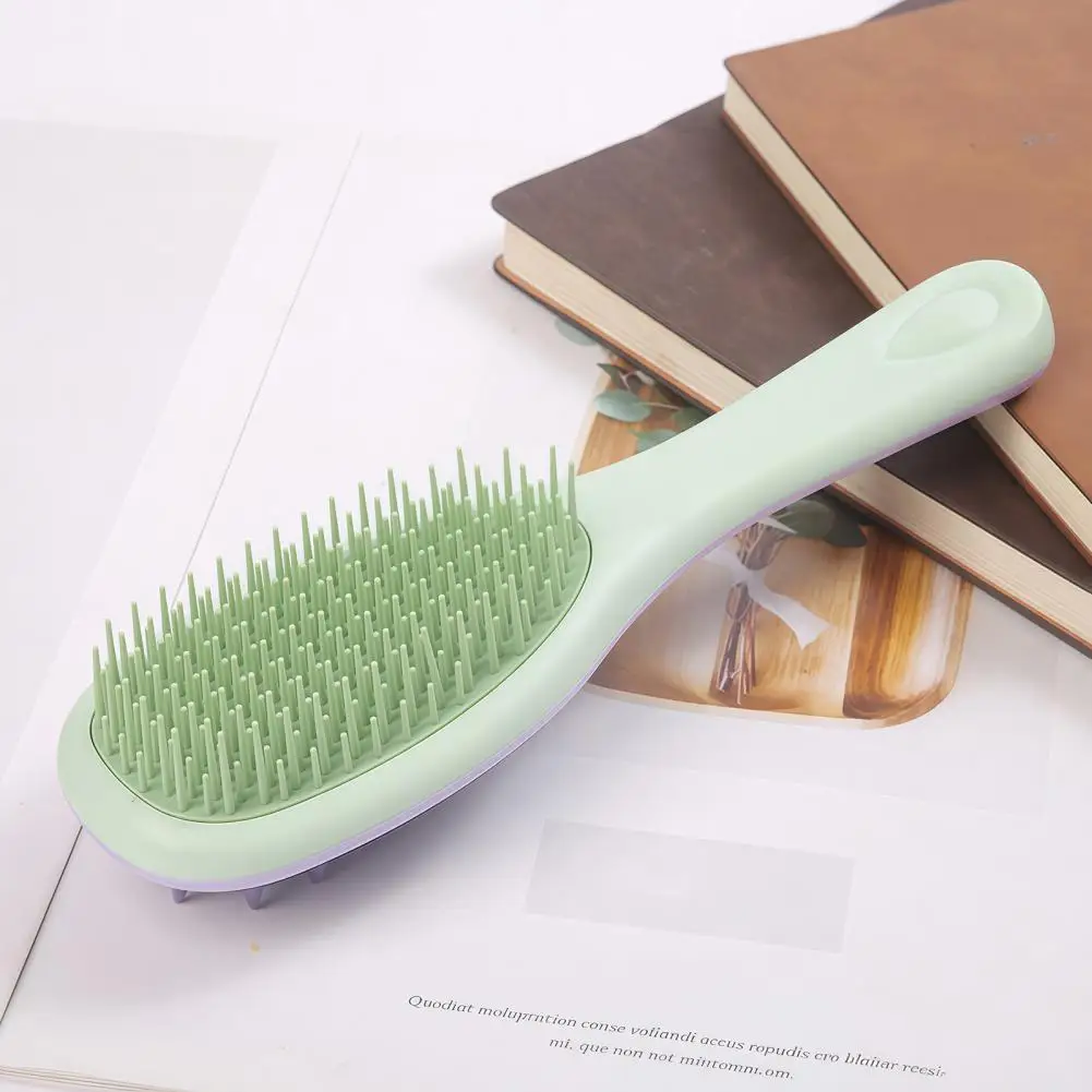 Long Handle Scalp Massager Comb Men Women Double-sided Shampoo Brush 2-in-1 Hair Scrubber Fine Wide Teeth Detangling Brush