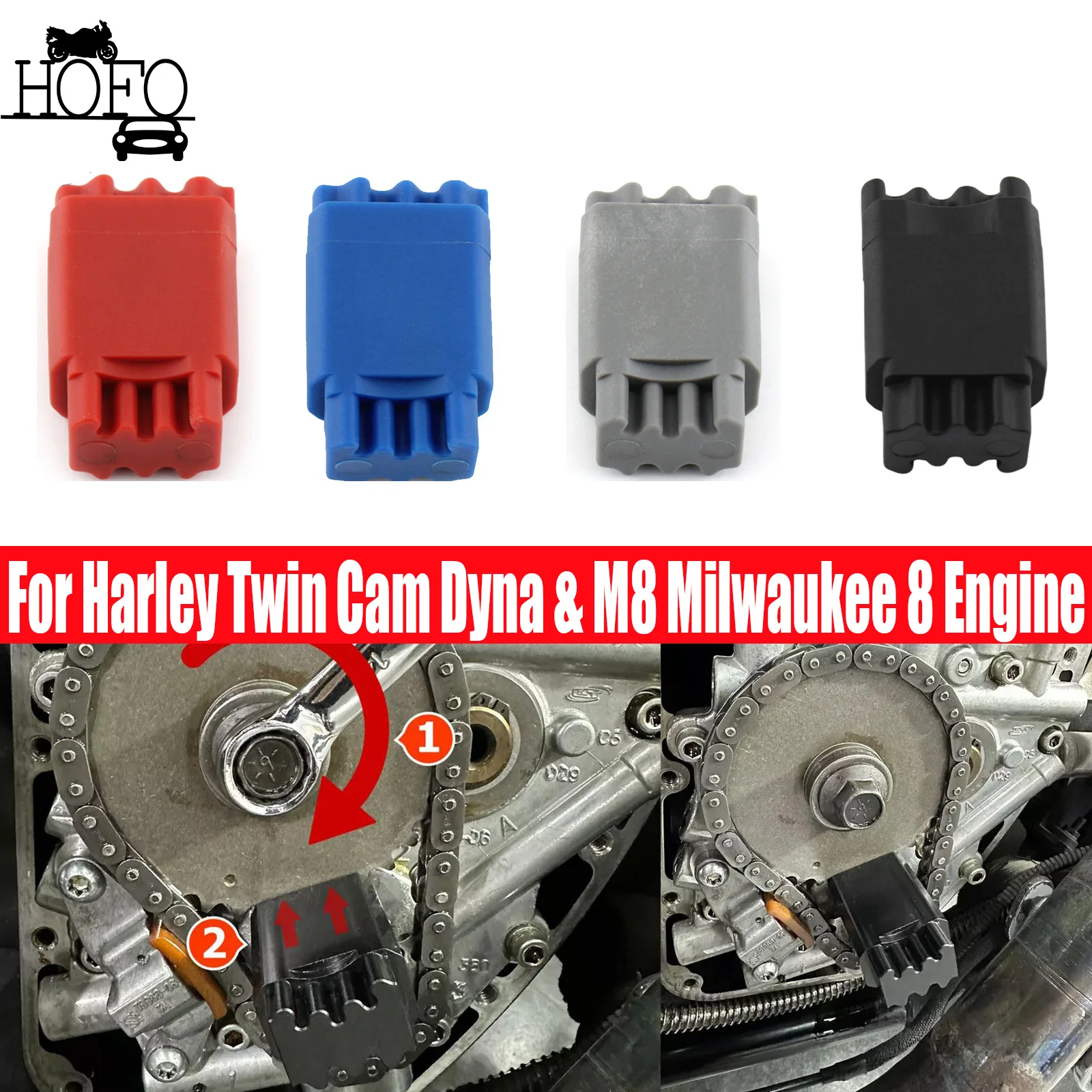 For Harley Twin Cam Dyna & M8 Milwaukee 8 Engine Motorcycle Quick Remove Double-Headed Twin Cam Sprocket Locking Tool