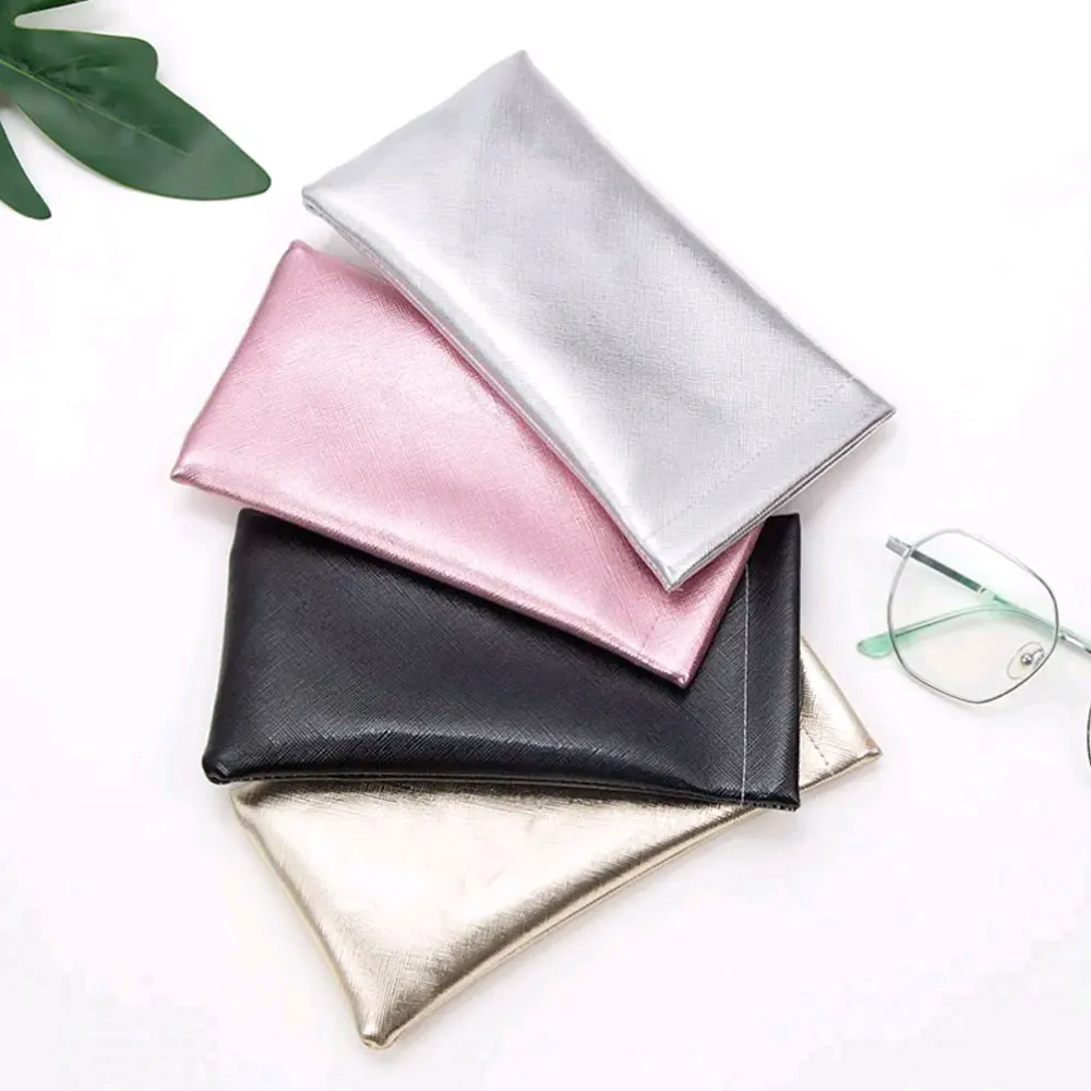 1pc PU Leather Protable Women Sunglasses Protector Travel Pack Pouch Glasses Case Eyewear Accessories Oversize Sunglasses Bag