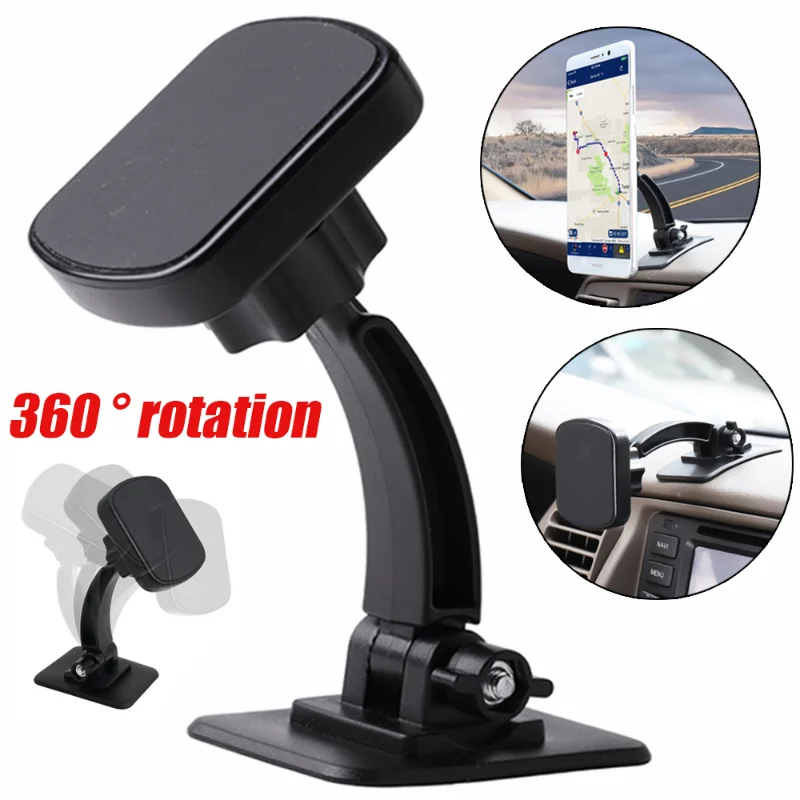 Strong Magnetic Car Phone Holder Dashboard Mount GPS Support Stand 360 Rotation Bracket for Iphone 14 13 Samsung Xiaomi