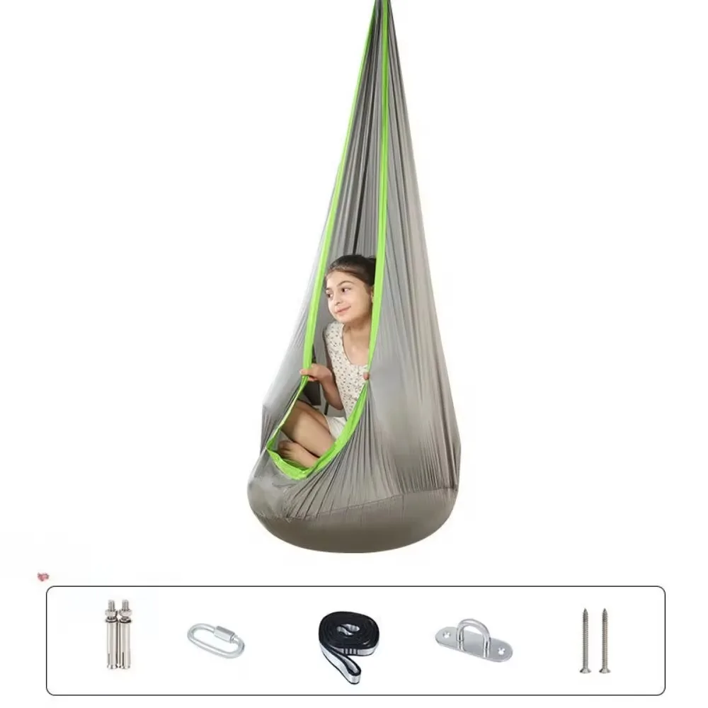 Indoor therapy swings are great for children with autism, ADHD, sensory processing disorder, and autism hammock chair