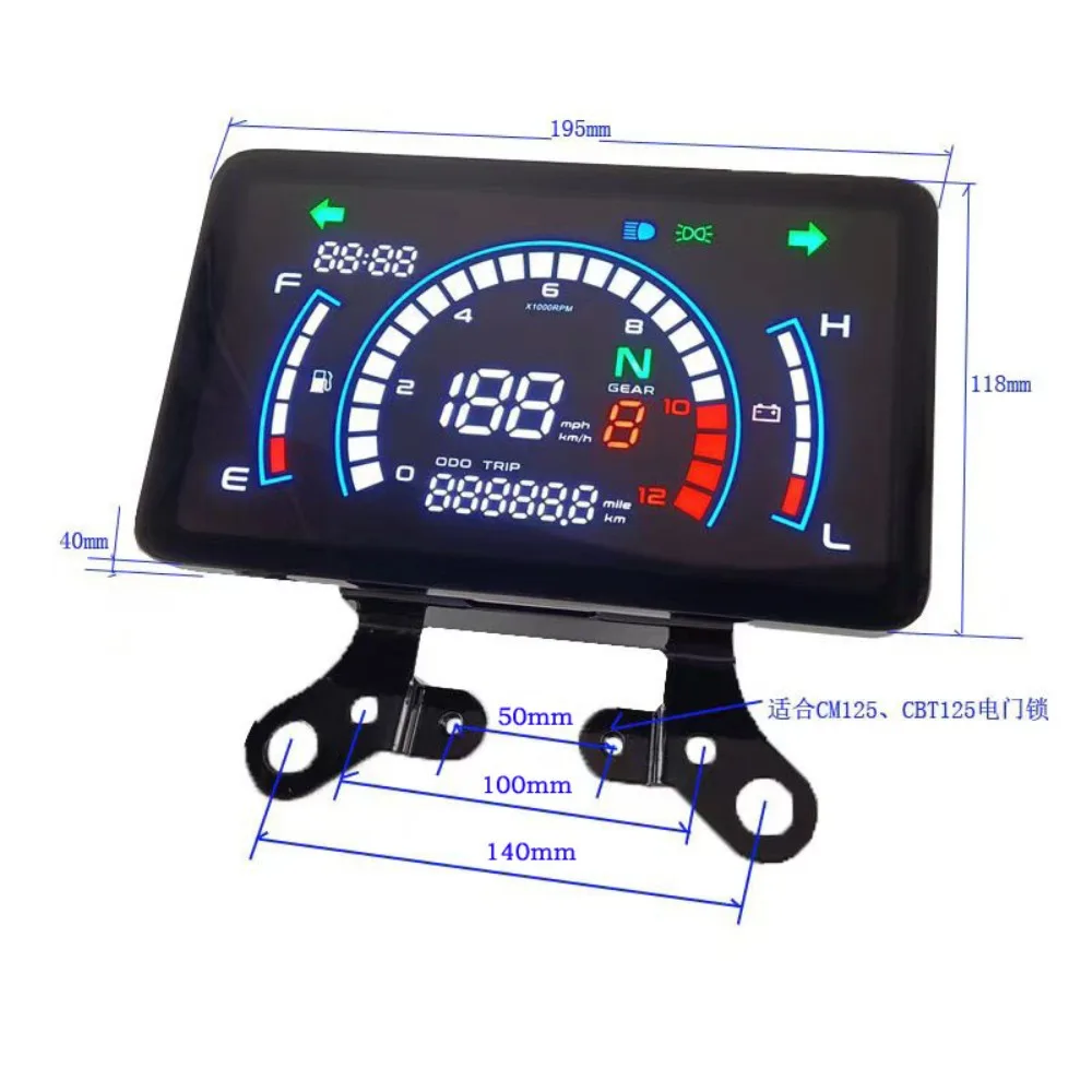 For Vento Ryder 150 XPRESS 150/170 ECLIPSE 150/200 Motorcycle LCD Digital Speedometer Dashboard Instrument Tachometer Odometer