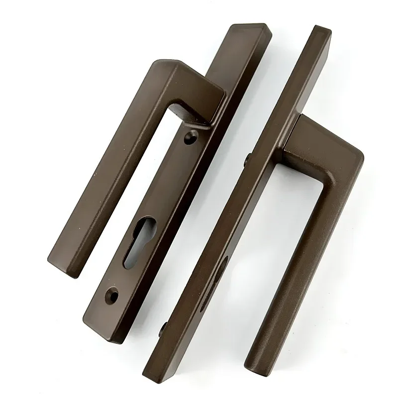Door Lock Handle Broken Bridge Aluminum Door Handle 85 * 106  Plastic Steel