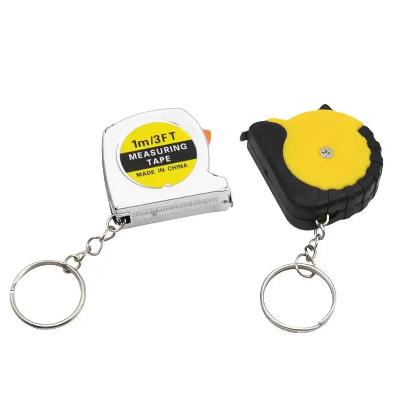 1m Multipurpose Measure Tape With Keychain Small Soft Steel Ruler Portable Mini Gift Metric Inch Tape Measure Measuring Tool