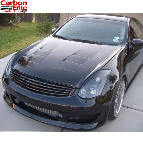

Премиальный карбоновый капот в стиле TS для Infiniti G35 2D Coupe (комплект обвеса)