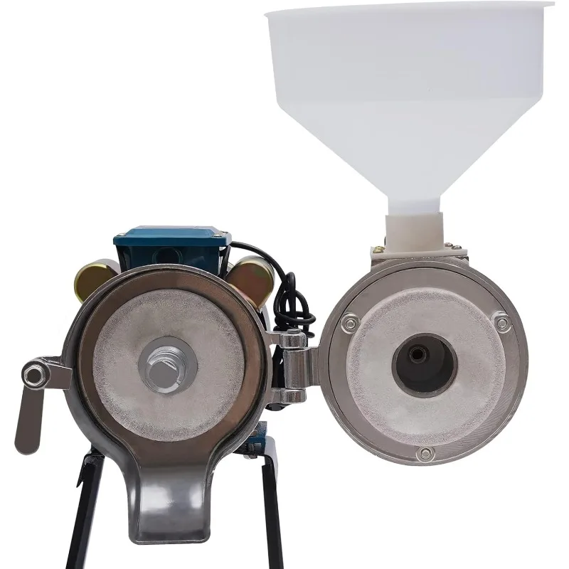 مطحنة الحبوب الكهربائية شديدة التحمل مع قمع، حبوب رطبة وجافة تجارية، مطاحن حليب الصويا والذرة والقمح، 2200 وات، 110 فولت