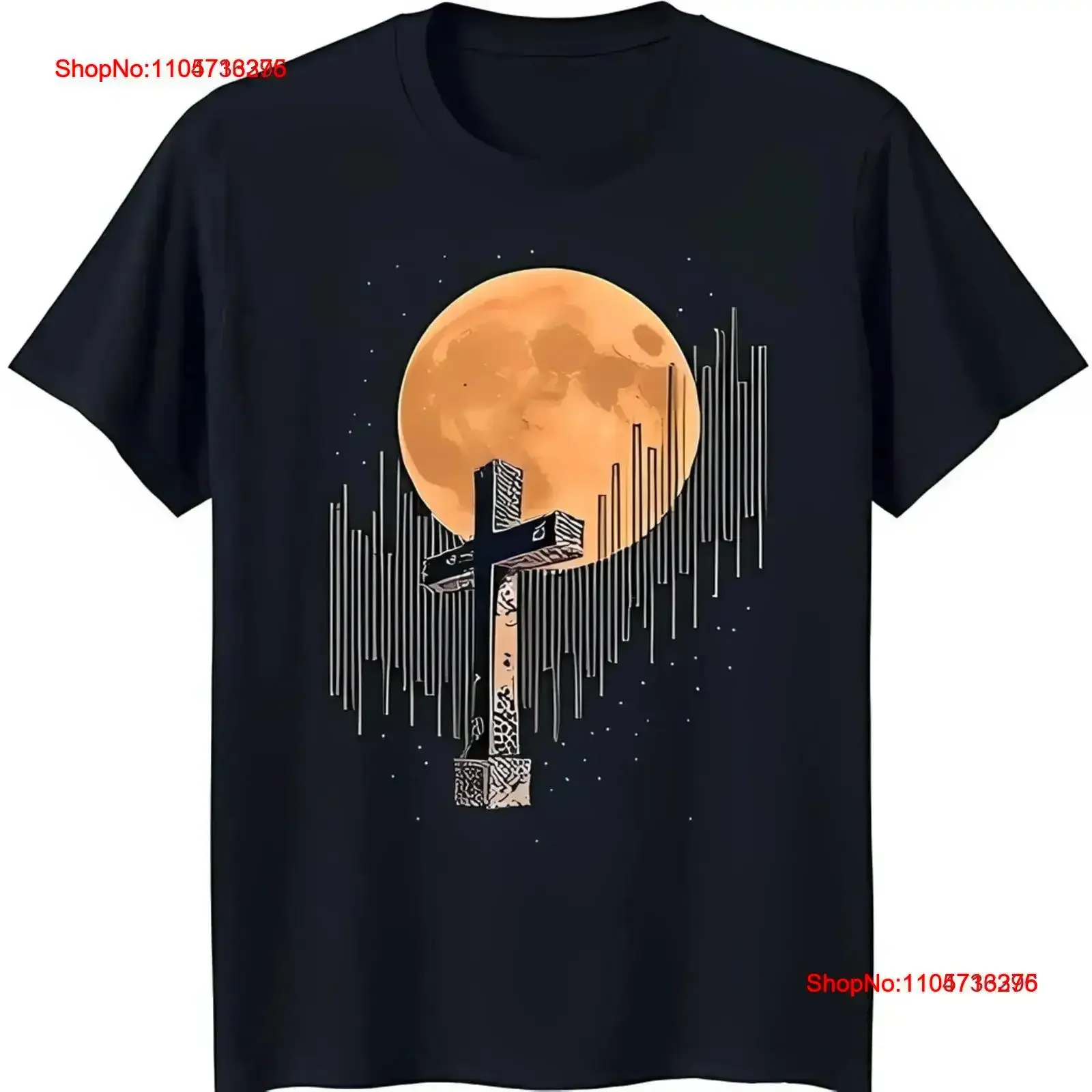Glowing Full Moon Stone T Shirt Black for Mysterious Style vintage Washed Casual streetwear graphic Comfortable vintage Washed