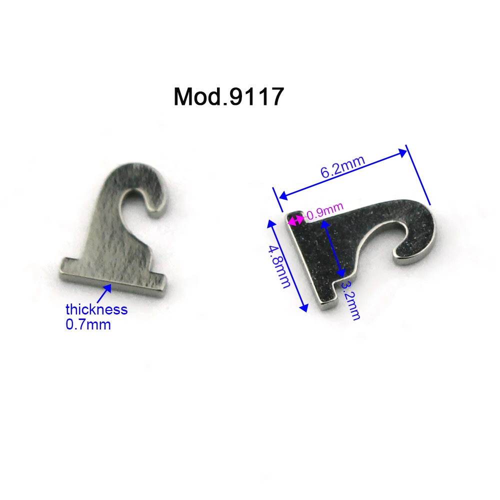 20pcs Stainless Steel Eyeglasses Hinge Washer Hook Glasses Spectacle Repair Accessory 9117 9118