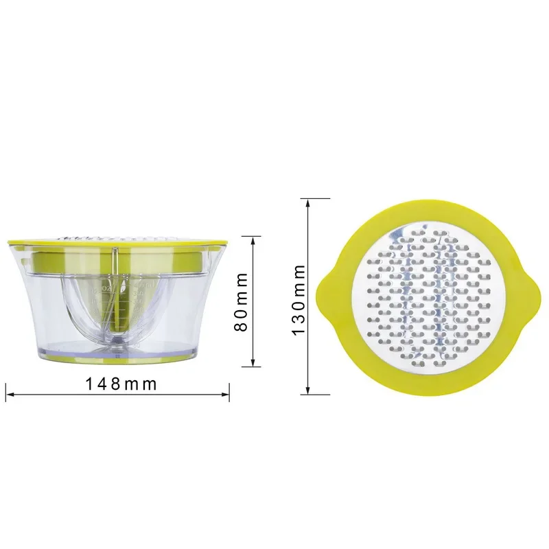 4 In 1 Multifunctional Press Juice Manual Hand Stainless Steel Fruit Lemon Lime Citrus Orange Juicer Squeezer with Bowl Strainer